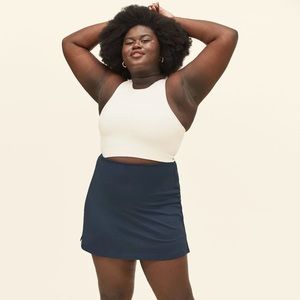 Girlfriend Collective midnight sport skort (navy blue), sz XL